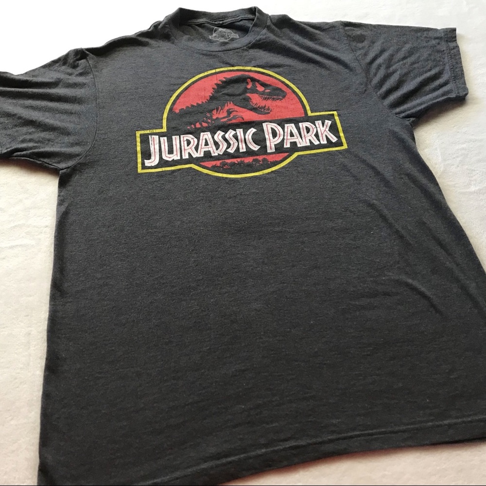 Jurassic Park Men’s T-Shirt Classic Logo Medium - Picture 2 of 5